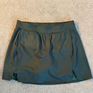 Green and Black Tennis Skirt